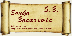 Savko Bačarević vizit kartica